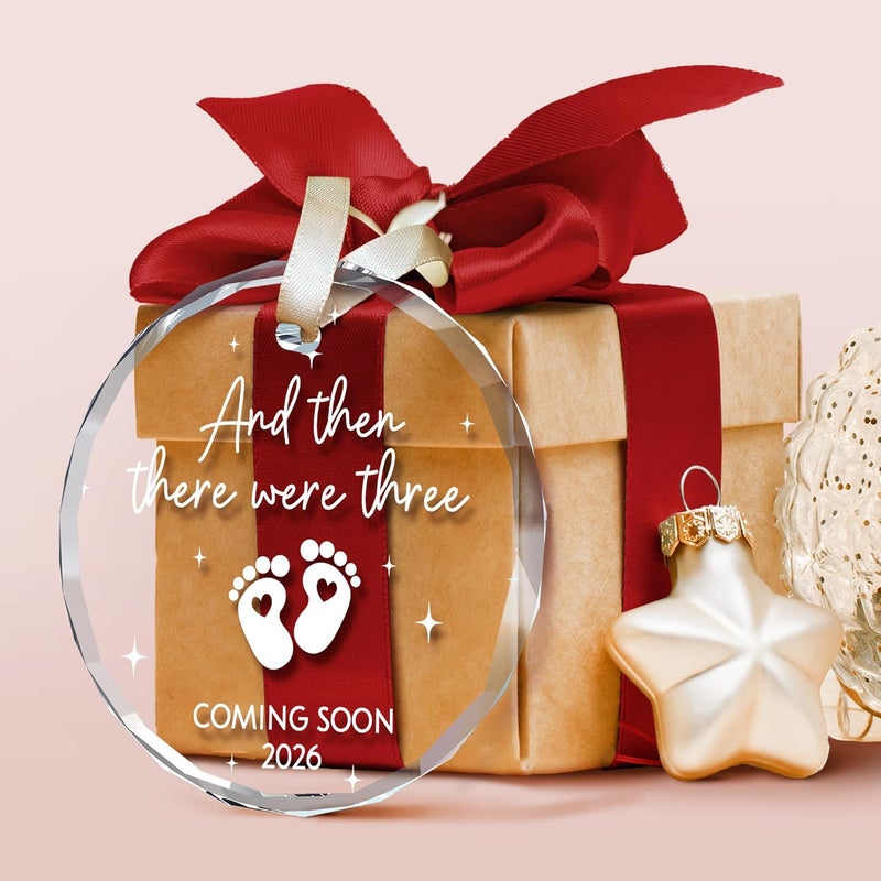 SUCHAGIFT Gifts for Expecting Parents - Expecting Parents to Be Unique Gifts - Baby Pregnancy Announcement Gift Ideas for Husband, Family - Baby Ornament 2026 - Glass Pregnancy Announcement Ornament - Image 3